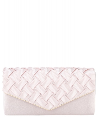 Smooth Design Envelope Clutch Bag HBG-104434 CHAMPAGNE